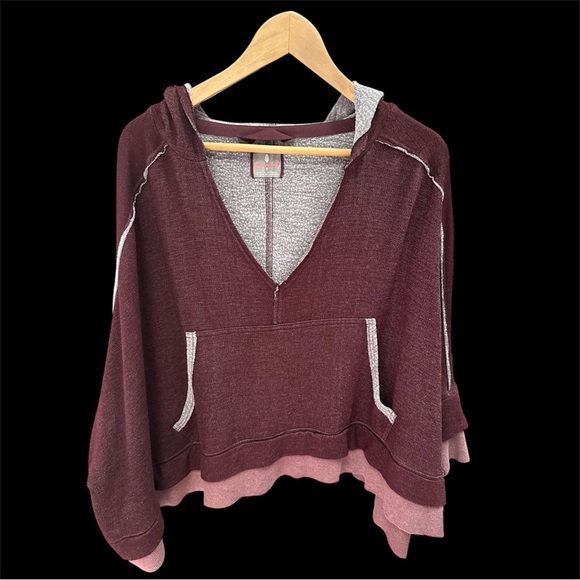 Free People Movement Oversized Bonfire Hoodie in Fig Jam Size Small - Picture 1 of 9